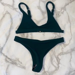 Zaful Forest Green Bikini Size L NWOT